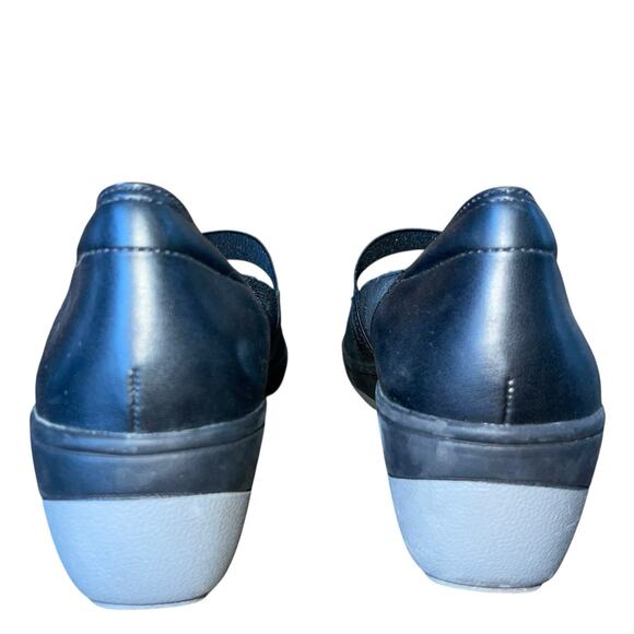 Vionic Mary Jane Wedge 8 Black Juide Leather Comfort Shoes Minimalist - Picture 5 of 9